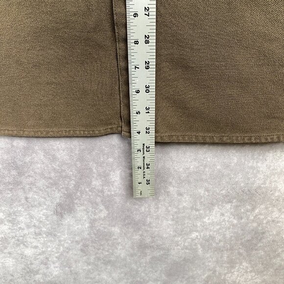 Vintage Union Bay Button Front Shirt Mens Large Brown Heavyweight Cotton Pockets - Picture 11 of 13